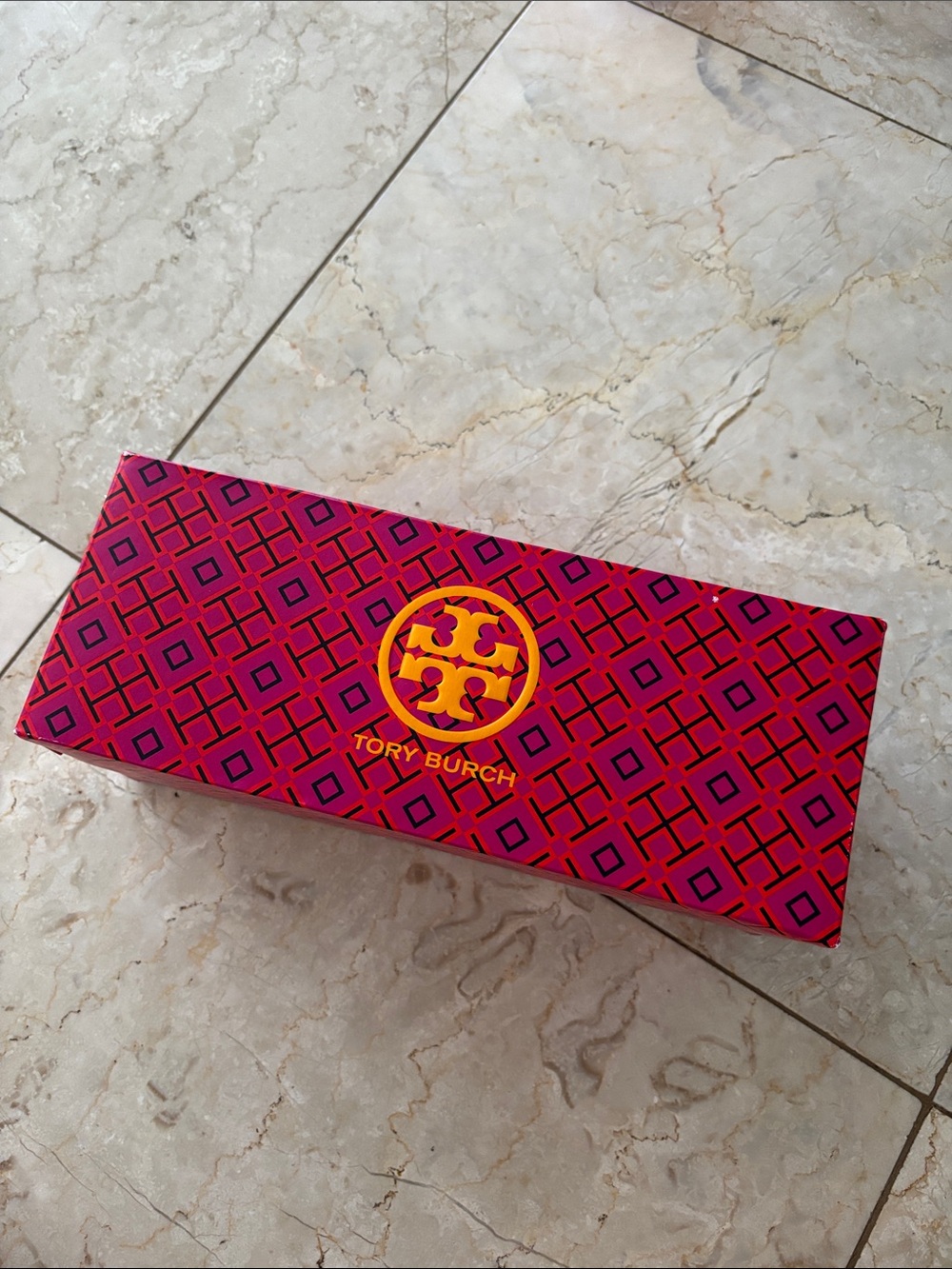 Empty Tory Burch Pink and Purple Box
